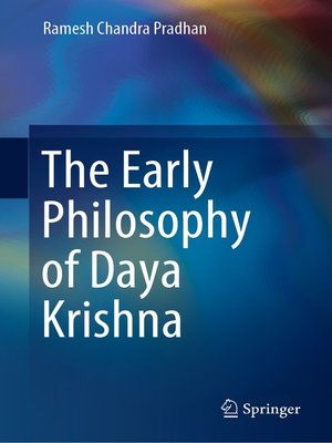 cover image of The Early Philosophy of Daya Krishna